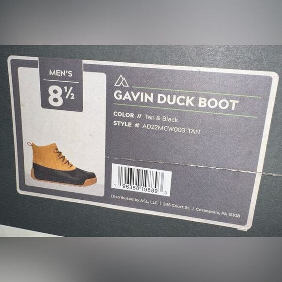 Alpine Mens Full grain leather Tan Gavin Duck Boot Size 8.5 AD22MCW003-TAN - NEW main image 12